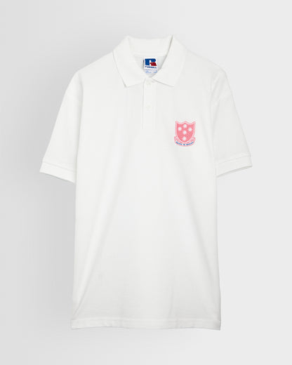 Unisex White PE-Tennis Shirt with Logo