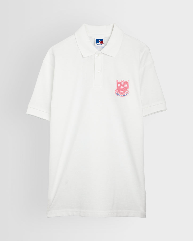 Unisex White PE/Tennis Shirt with Logo