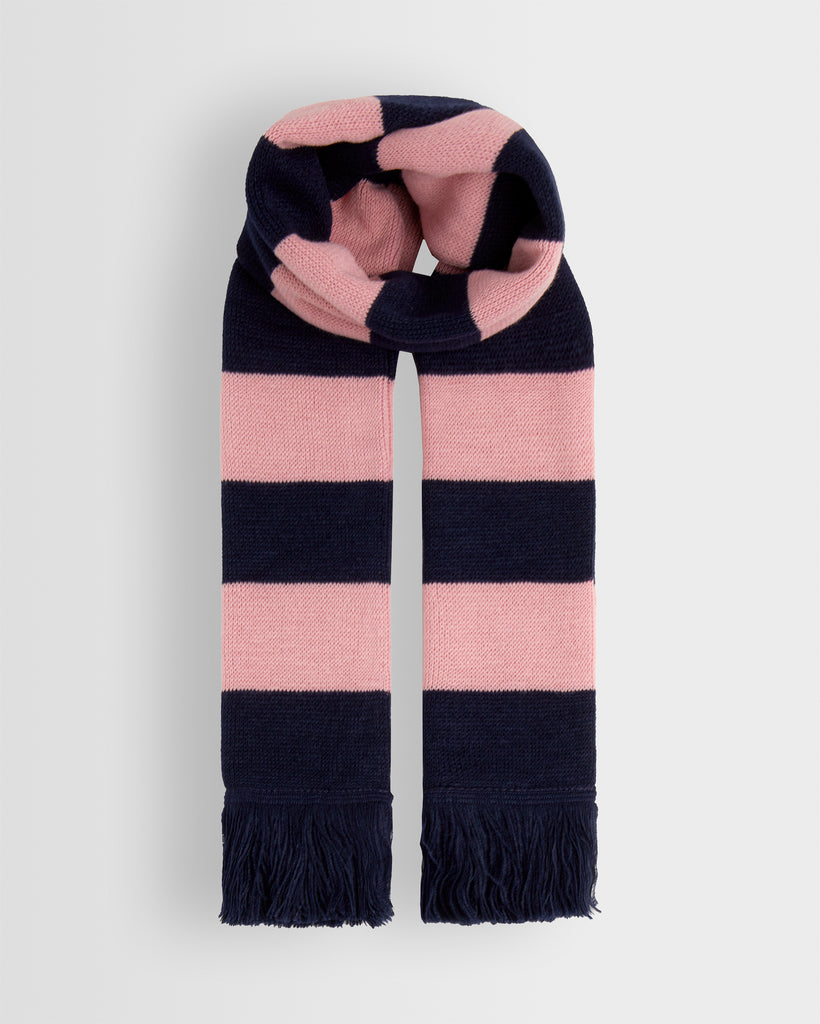 Unisex Navy/Pink Scarf