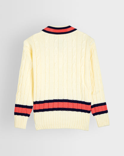 Unisex White Cricket Jersey