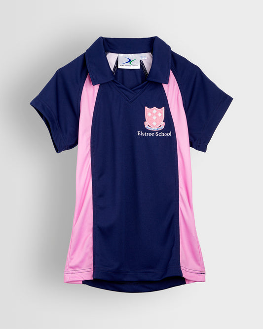 Girls Navy-Pink Hockey Top