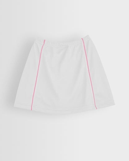 Girls White-Pink PE-Tennis Skort