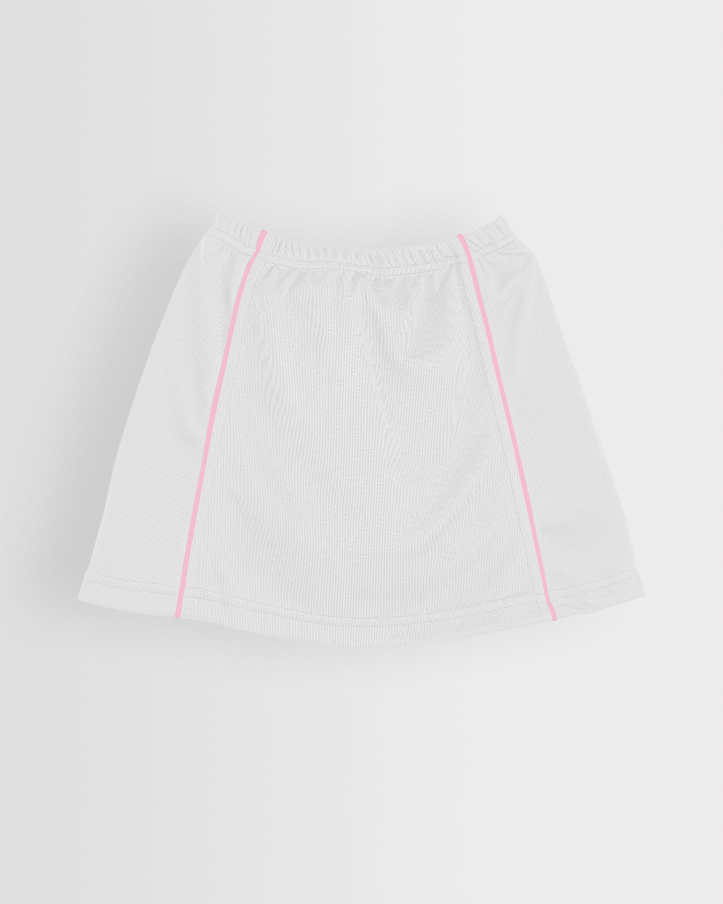 Girls White-Pink PE-Tennis Skort