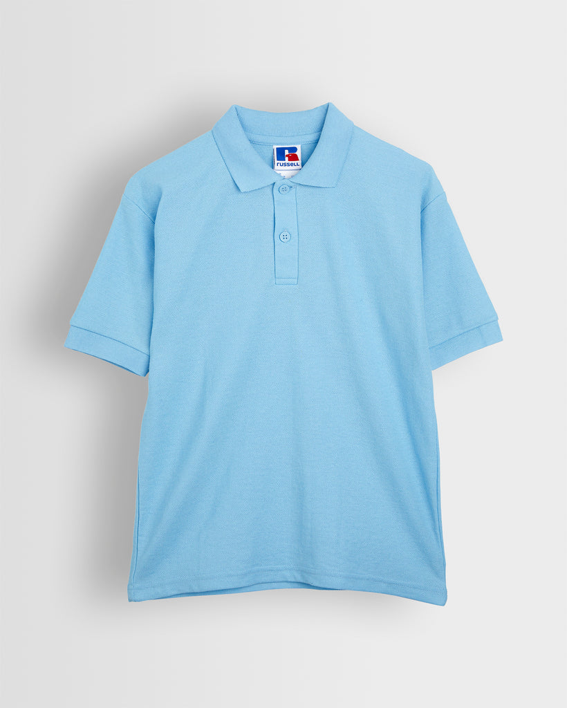 Unisex Sky Blue Short Sleeve Polo Shirt