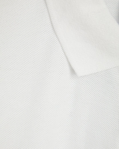 Unisex White Short Sleeve Polo