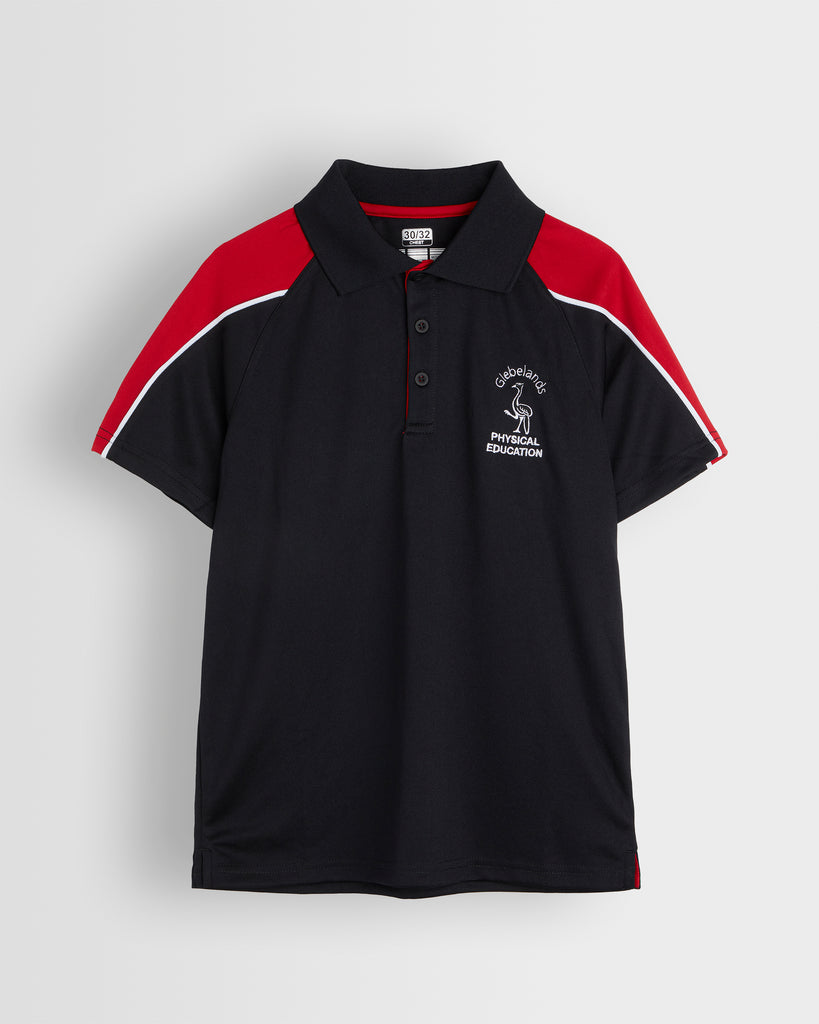 Boys Black/Red Sports Polo Shirt