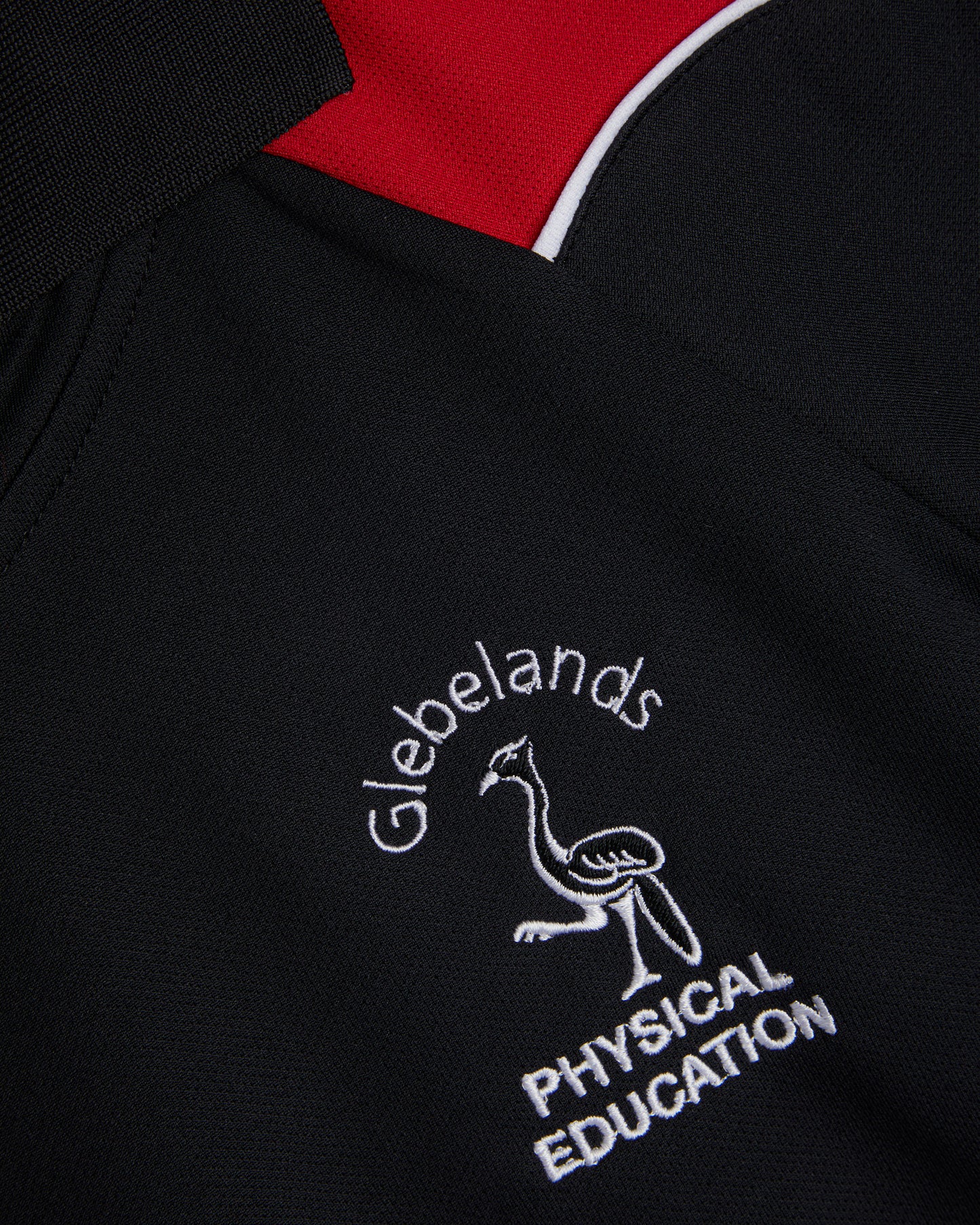 Girls Black-Red Sports Polo Shirt