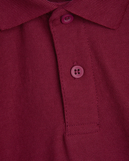 Unisex Maroon Summer Polo Shirt