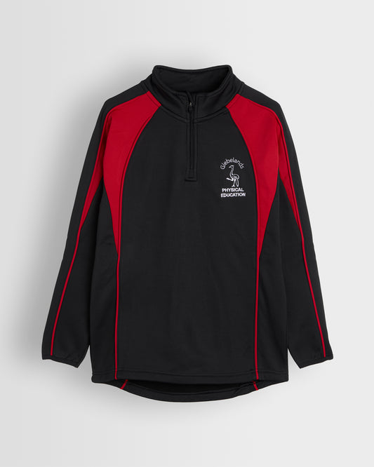 Unisex Black-Red Midlayer Track Top