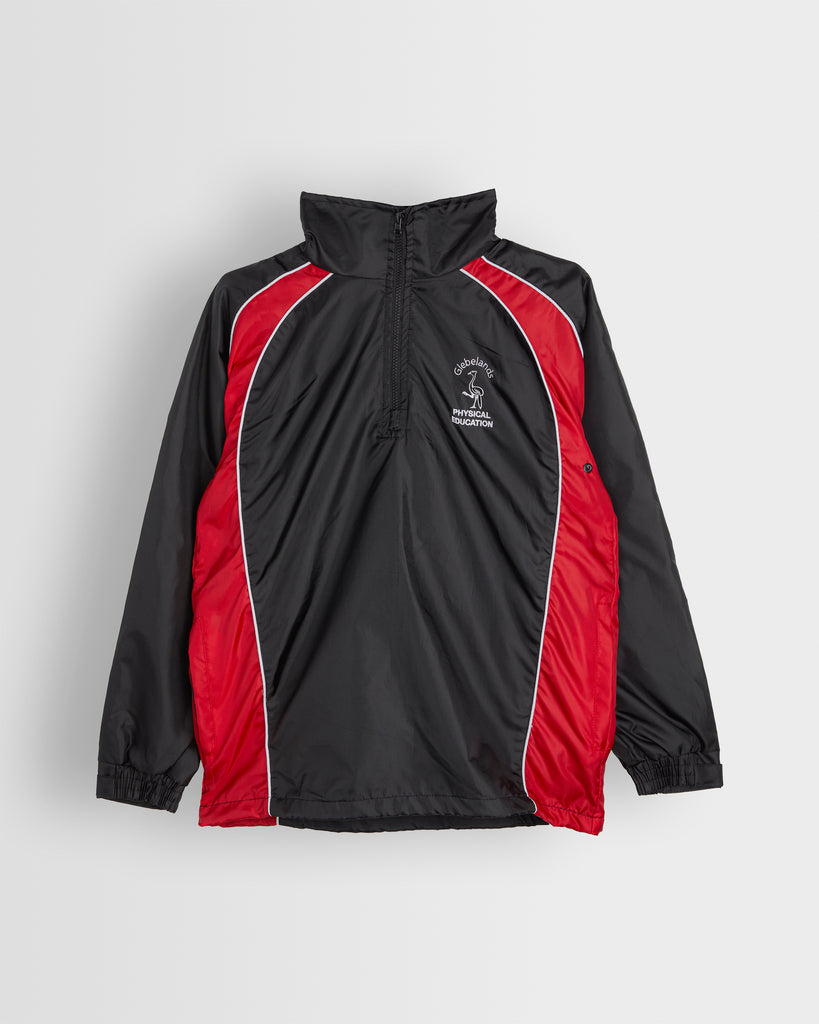 Unisex Black/Red Rain Jacket