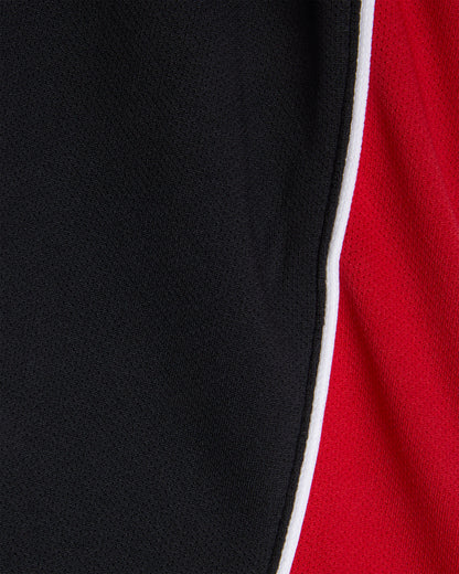 Unisex Black-Red Sports Shorts