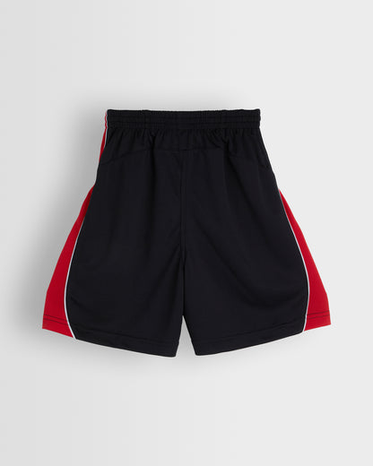 Unisex Black-Red Sports Shorts