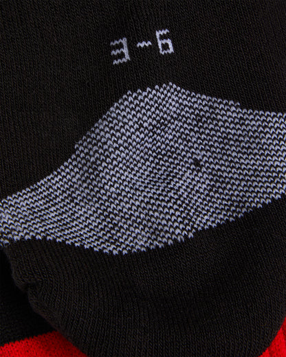 Unisex Black/Red Sports Socks