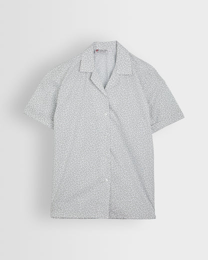 Girls Grey Leaf Blouse