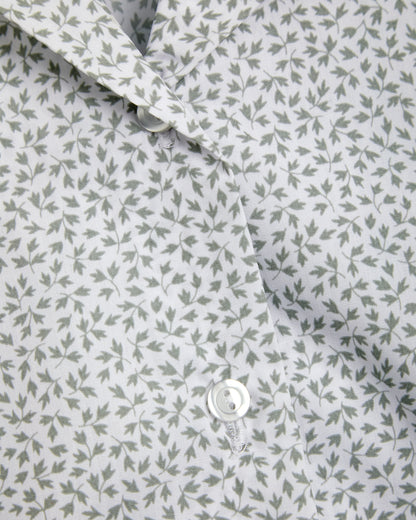 Girls Grey Leaf Blouse
