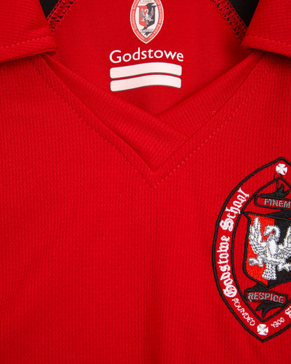 Girls Red-Black PE Top with Velcro