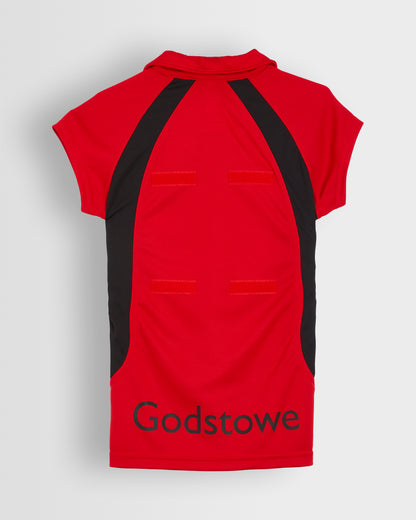 Girls Red-Black PE Top with Velcro