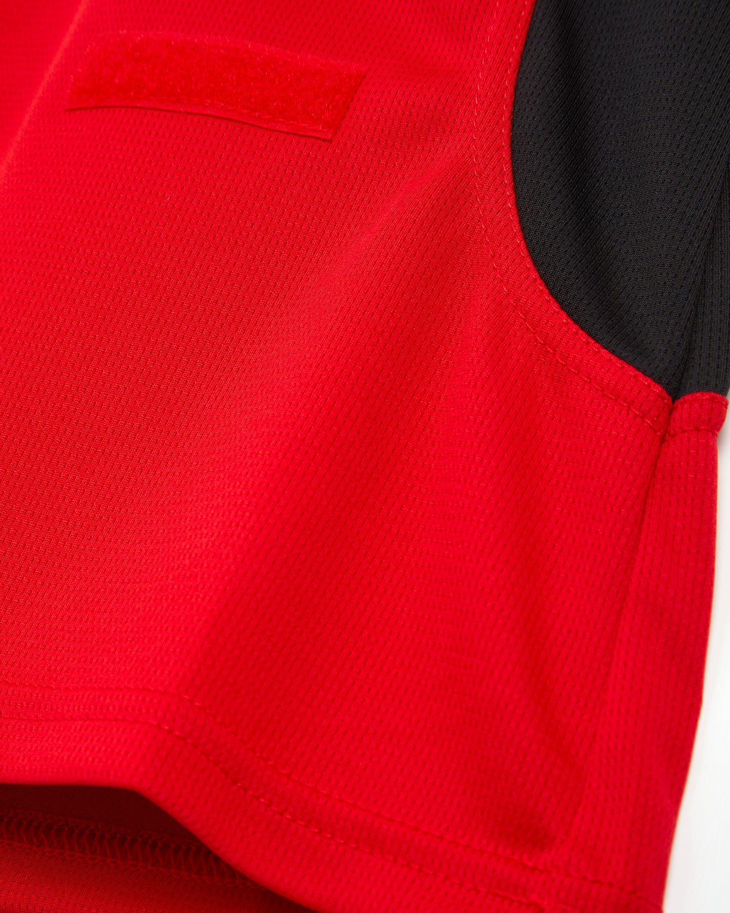 Girls Red-Black PE Top with Velcro