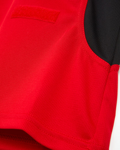 Girls Red-Black PE Top with Velcro