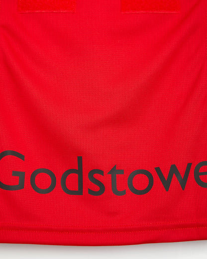 Girls Red-Black PE Top with Velcro