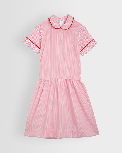 Girls Red-White Summer Dress
