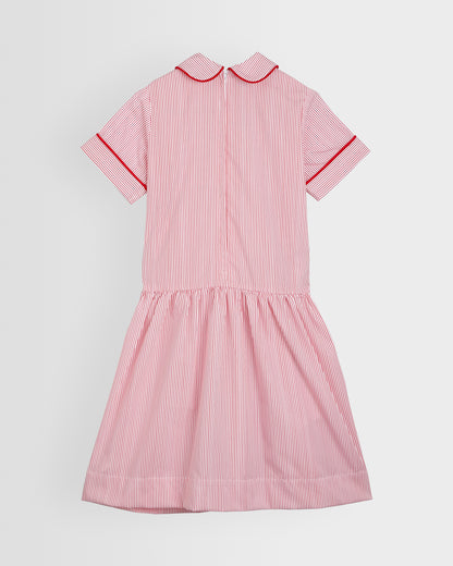 Girls Red-White Summer Dress