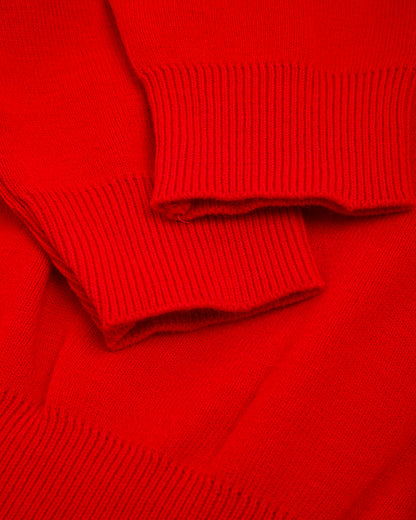 Unisex Red V Neck Pullover