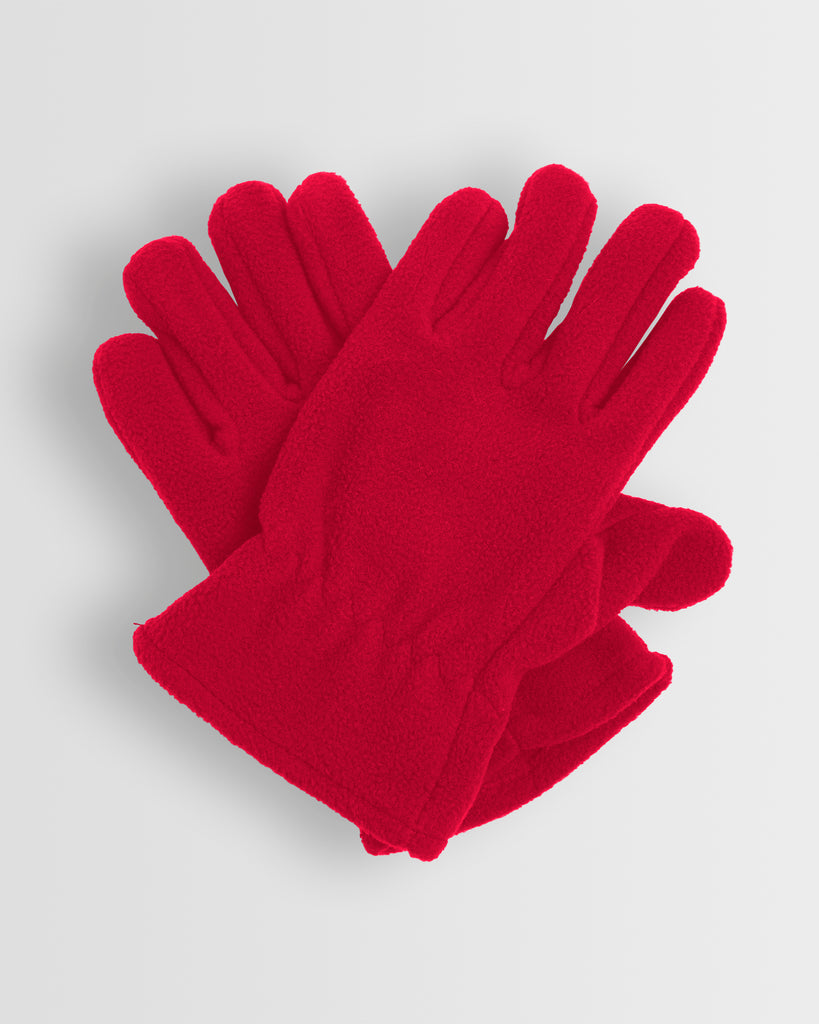 Unisex Red Fleece Gloves