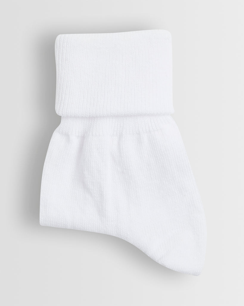 Girls White Short Socks