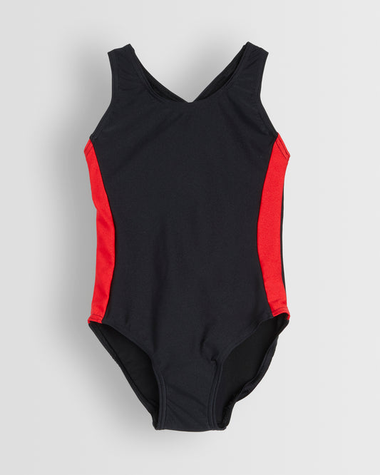 Girls Black-Red Swimsuit