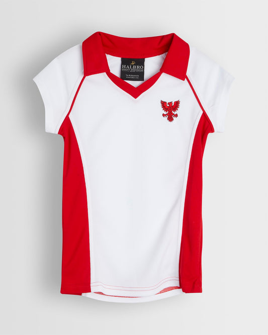 Girls White-Red Games Top