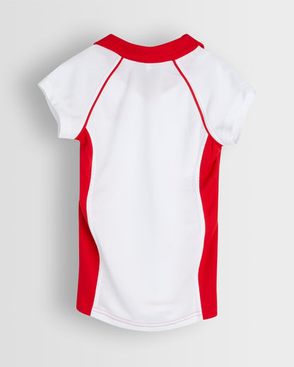 Girls White-Red Games Top