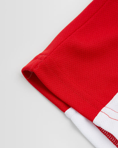 Girls White-Red Games Top