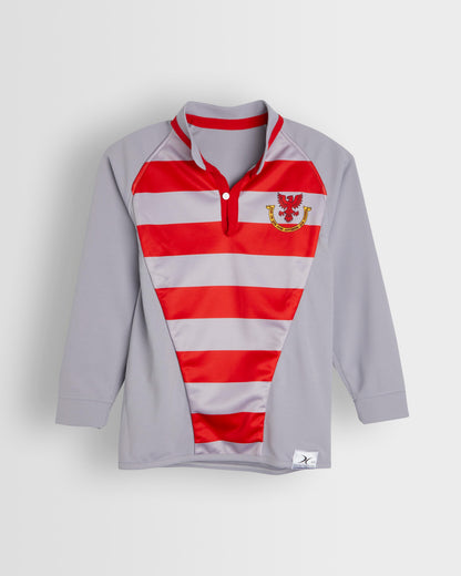 Boys Grey-Red Reversible Rugby Shirt