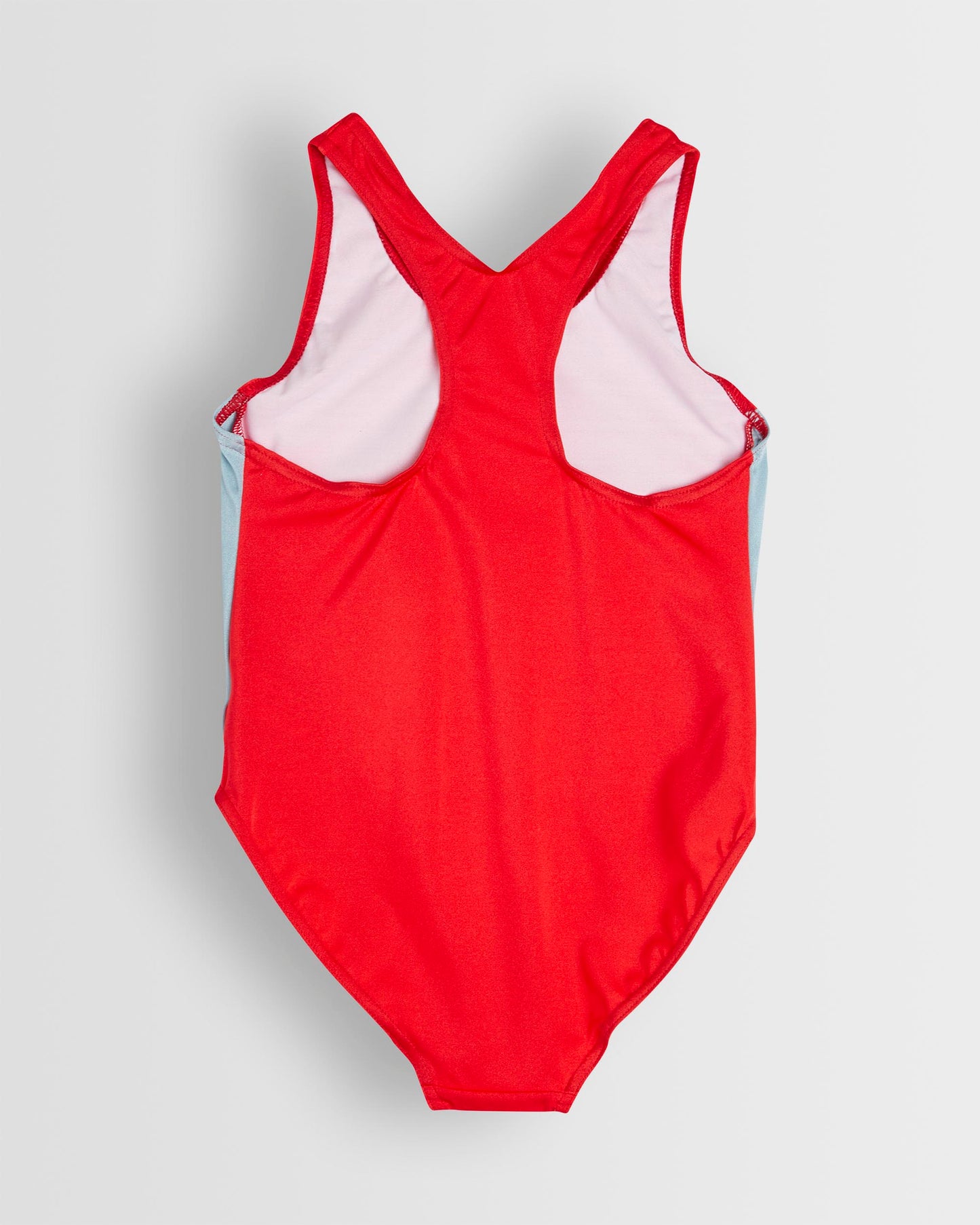 Girls Red-Grey Swimming Costume