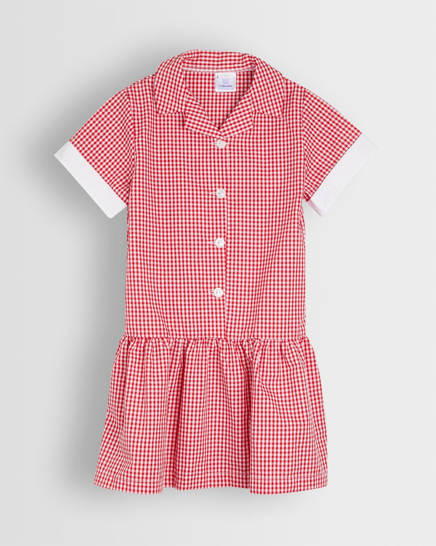 Girls Red-White Summer Dress