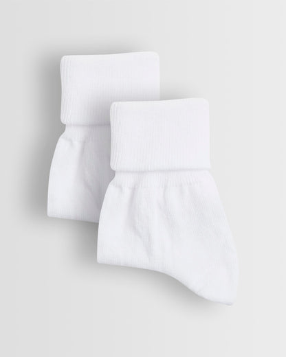 Girls White Ankle Socks- Pack of 2