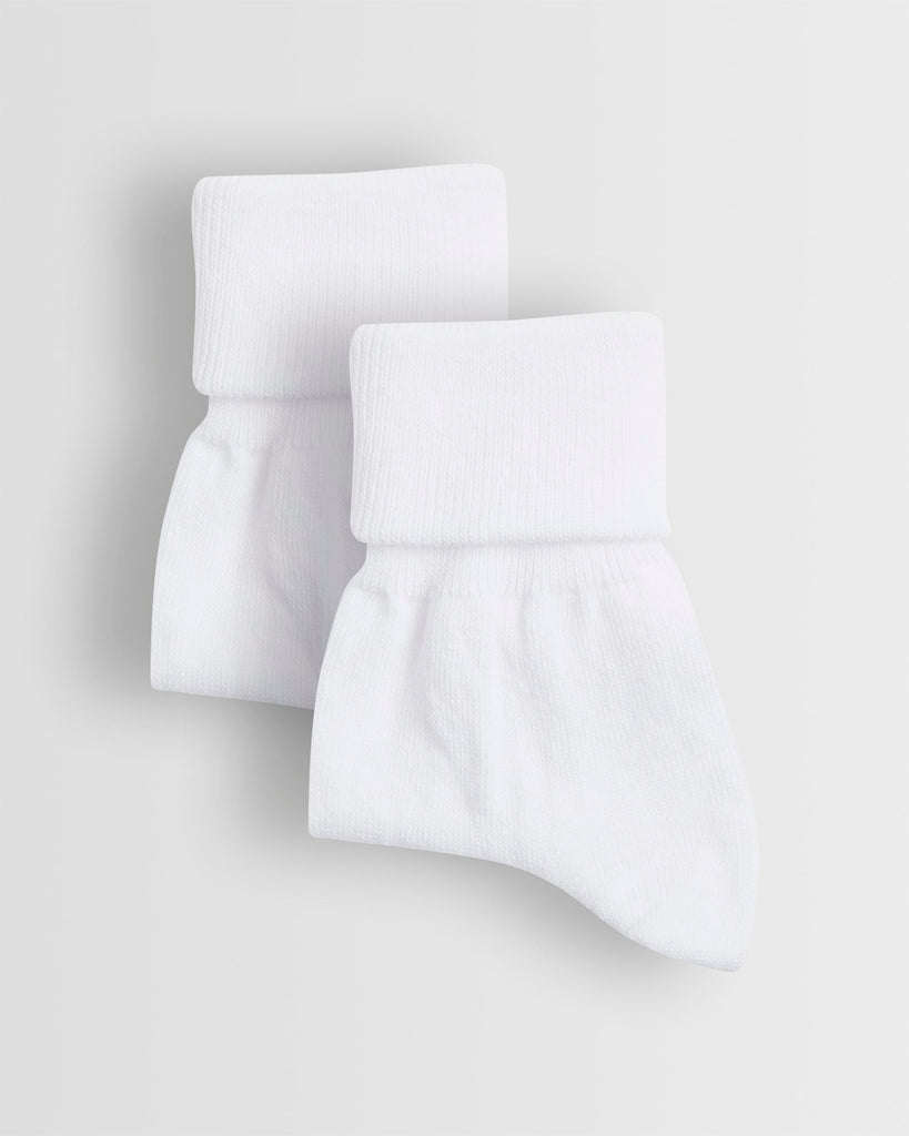 Girls White Short Socks- Pack of 2