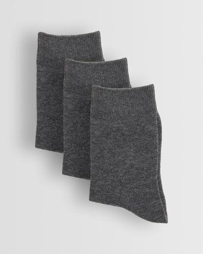 Grey Ankle Socks- Pack of 3