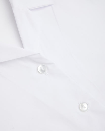 Girls White Rever Collar Short Sleeve Blouse- Pack of 2