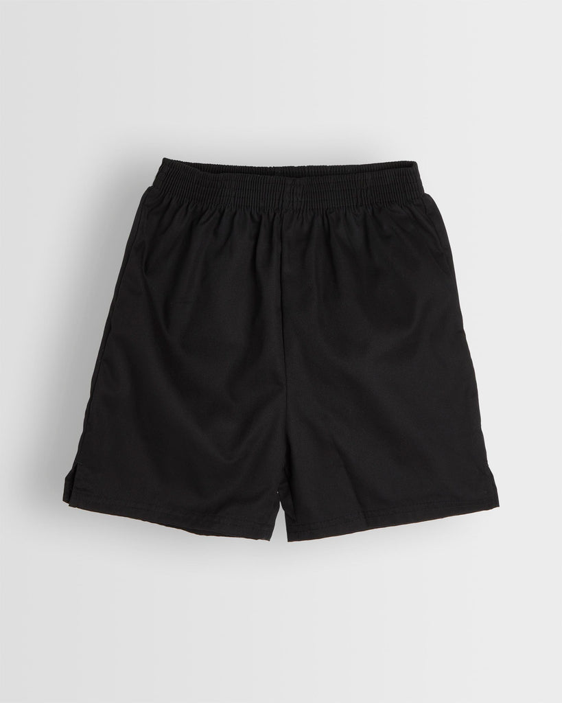 Unisex Black Cotton Shorts