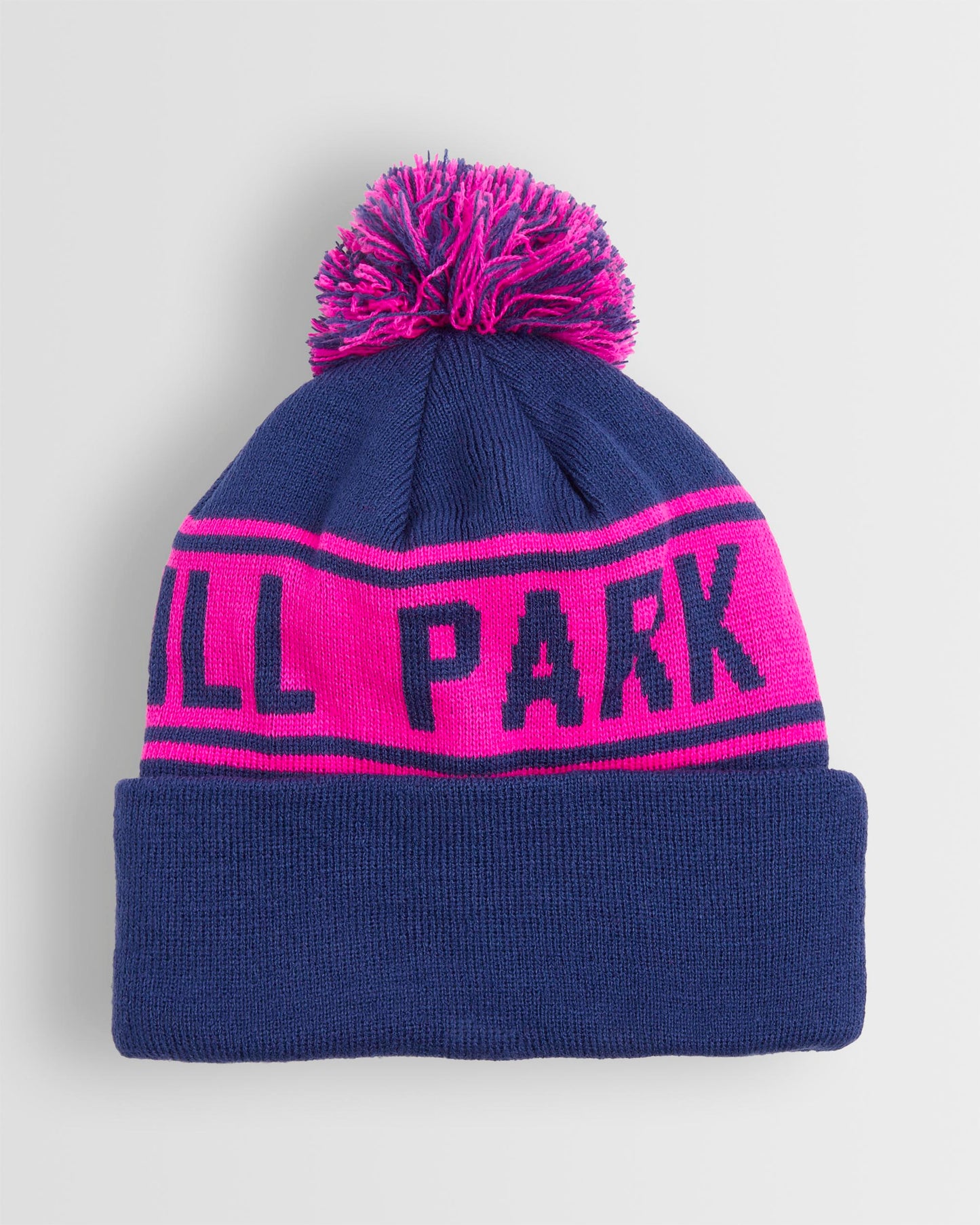 Navy/Pink Bobble Hat