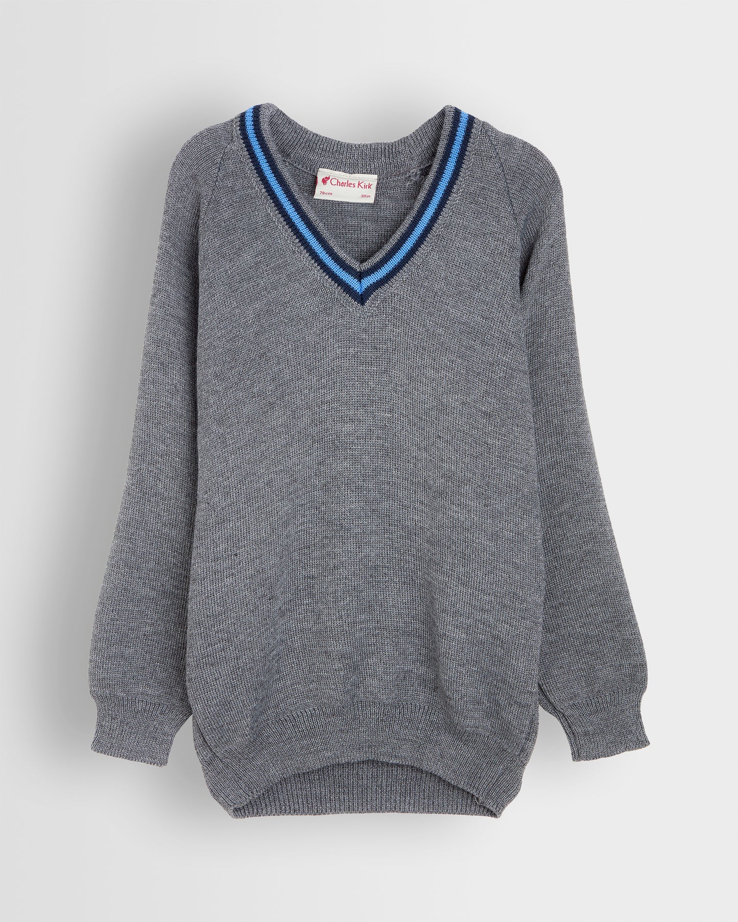 Boys Grey V Neck Jumper