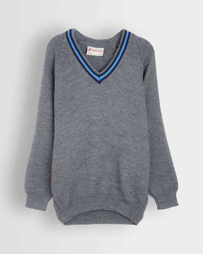 Boys Grey V Neck Jumper