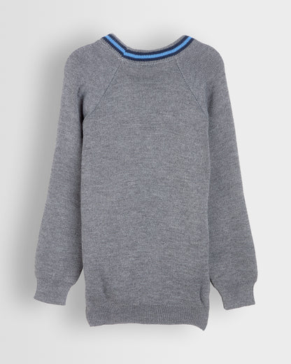Boys Grey V Neck Jumper