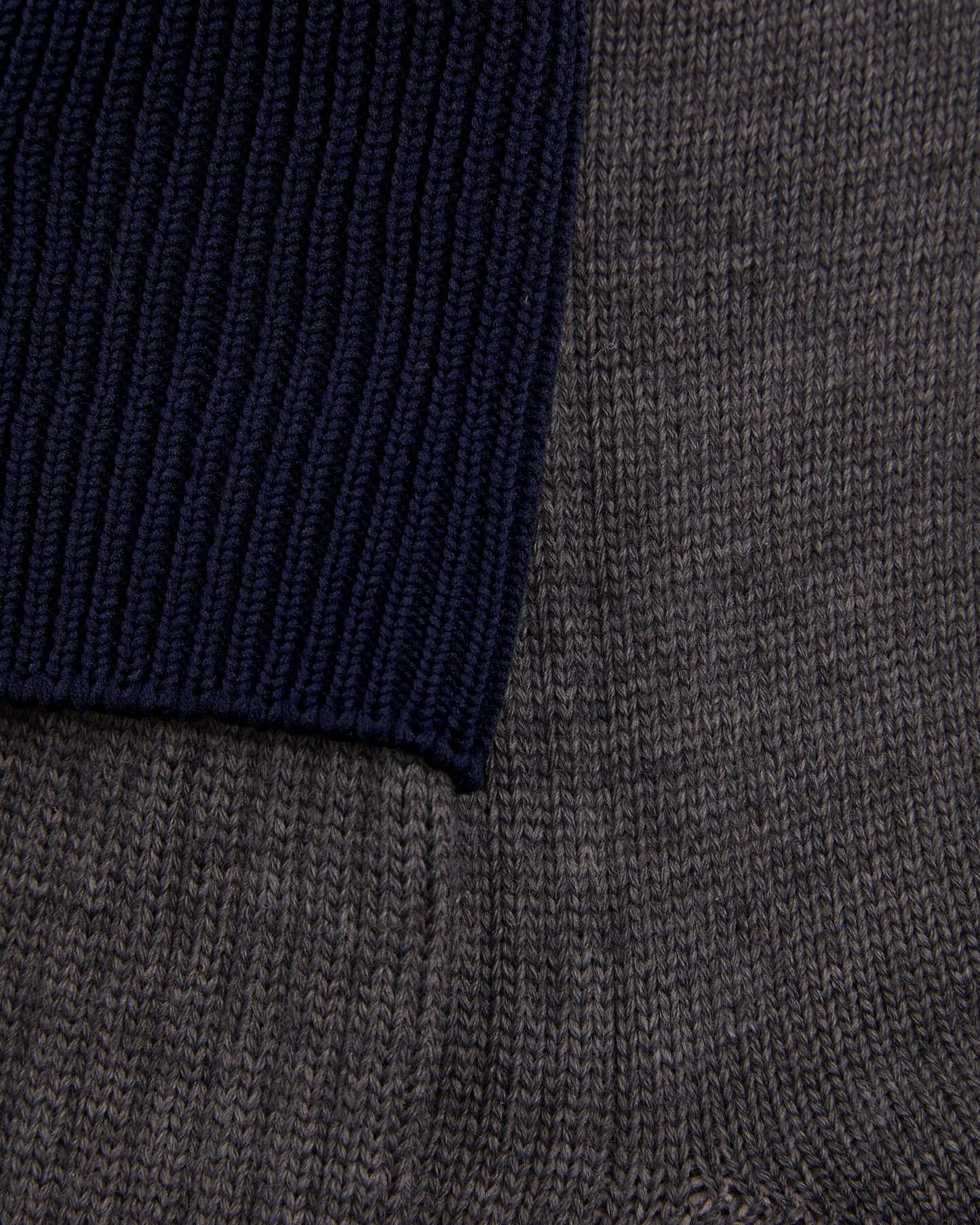 Boys Grey Long Sock with Navy Tot