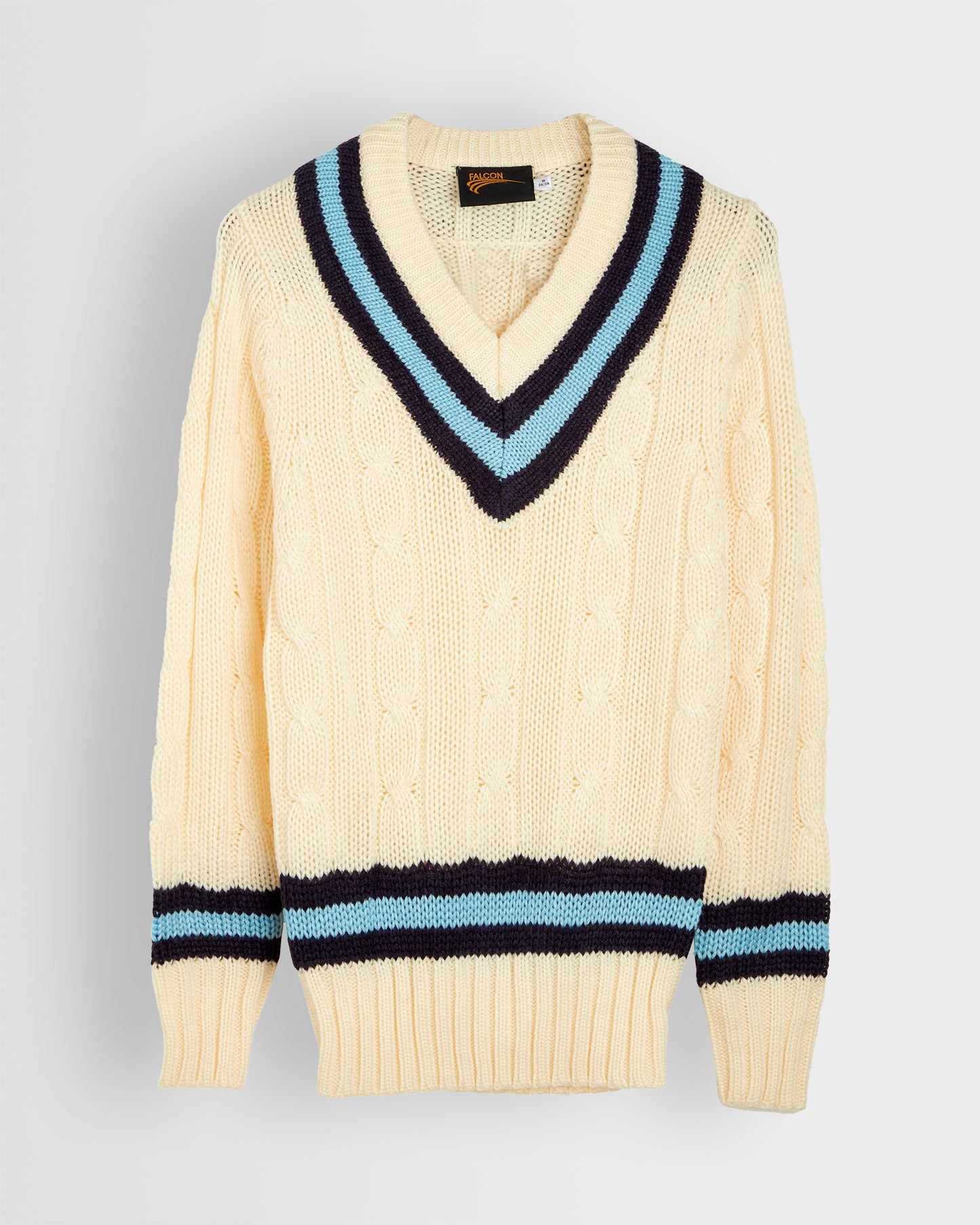 Boys White Cricket Sweater
