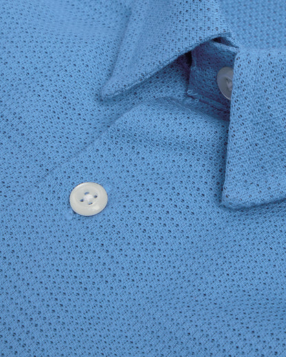 Boys Sky Blue Cellular Shirt