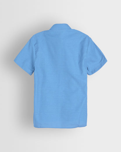 Boys Sky Blue Cellular Shirt