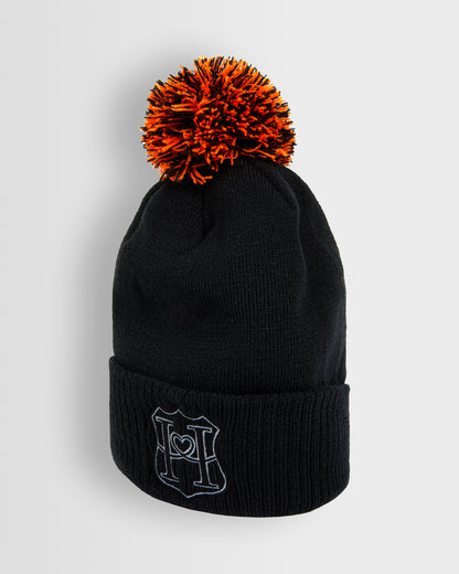Black PomPom Beanie